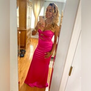 Elegant Prom Ready Hot Pink Dress